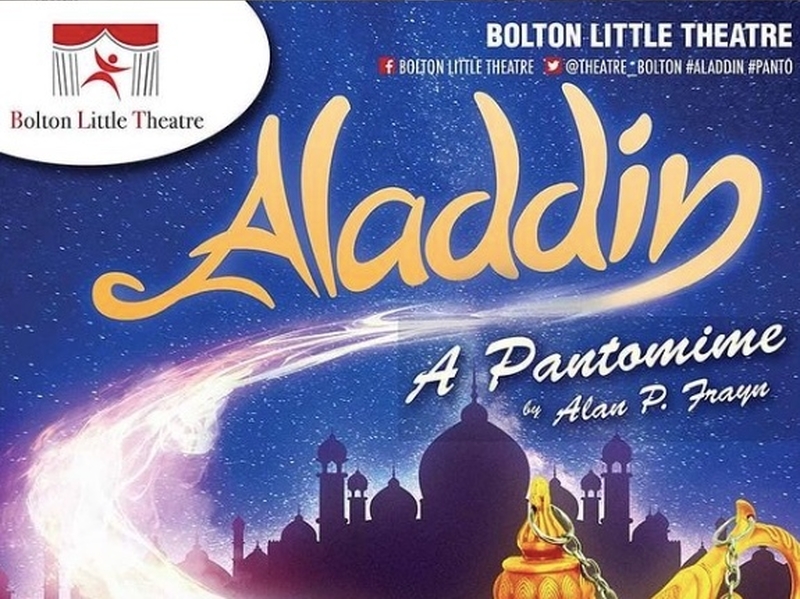 Aladdin Poster From Bolton Little Theatre Christmas Panto 2021