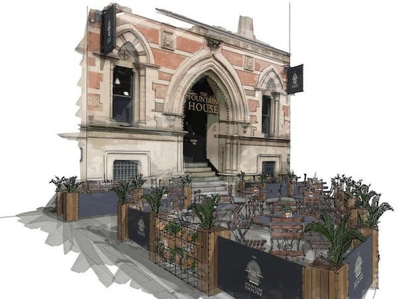 Mockup Of The Fountain House Which Will Take Over The Memorial Hall Site On Albert Square In Central Manchester