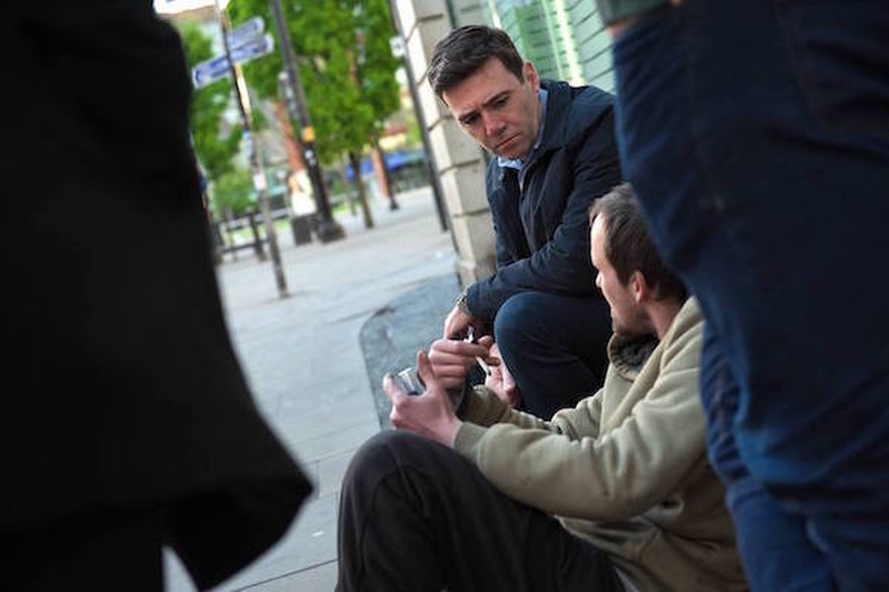 Mayor Of Greater Manchester Andy Burnham Homelessness Rough Sleepers