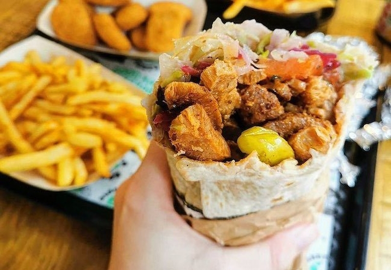 A Vegan Doner Kebab At What The Pitta Which Has A Location In Manchesters Northern Quarter
