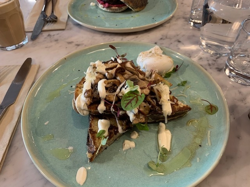 French Toast With Wild Mushrooms And Truffle Oil At Another Heart To Feed Nq