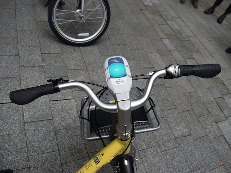 The Handlebars And Scanning Part Of The New Bee Network Bikes Which Will Be Available In Manchester