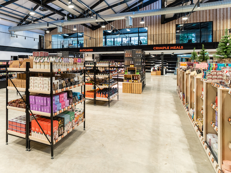 The Large Food Hall At Crimple Hall Is Full Of Artisan Food Products