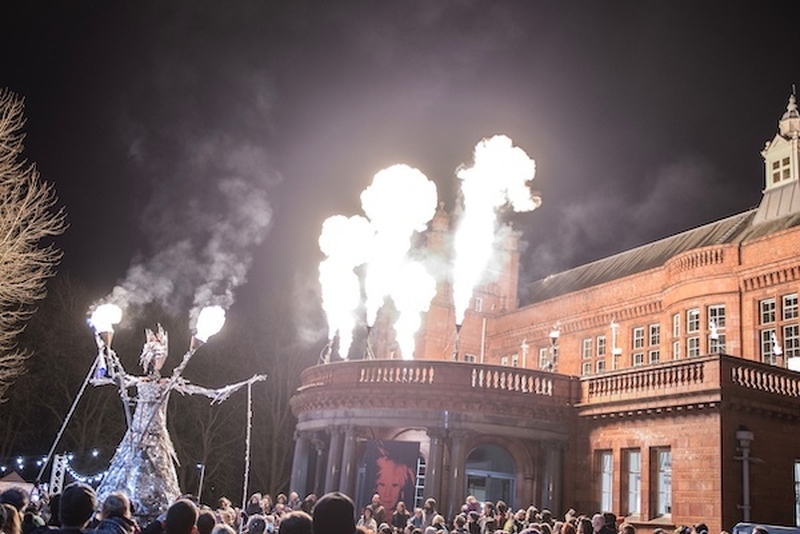 A Firework Display Outside The Whitworth