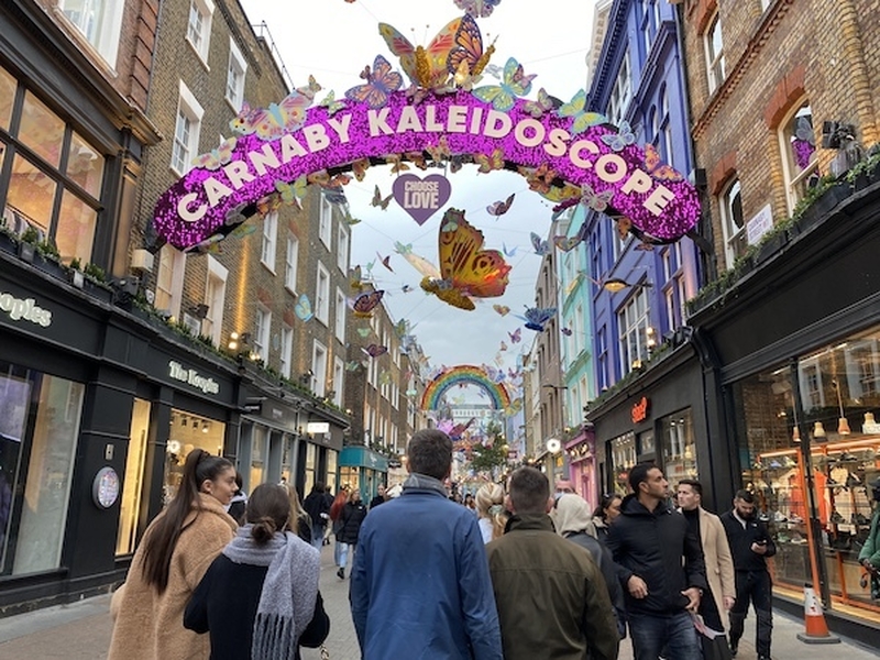 Carnaby Kaleidoscope With Shoppers By Day