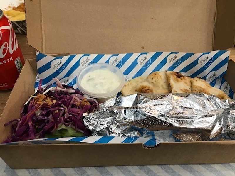 Baked Salmon From Off The Hook Chippy In Sale Manchester