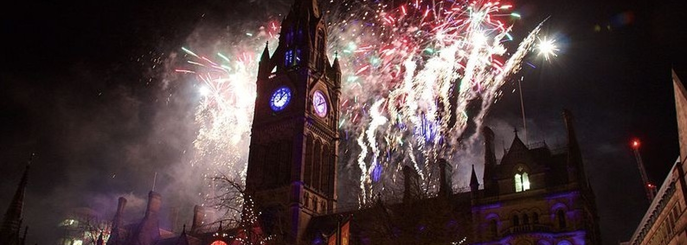 Fireworks Over Manchester Town Hall
