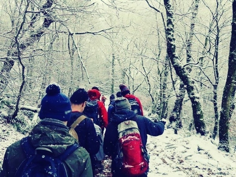 A snowy walk with Manchester and District Walkers