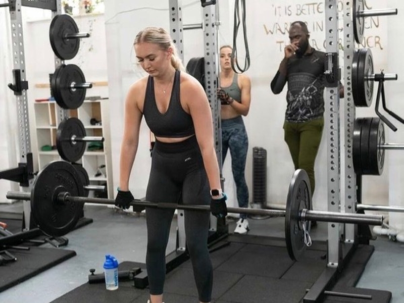 A barbell weightlifting class at the Olympus Projects in Manchester