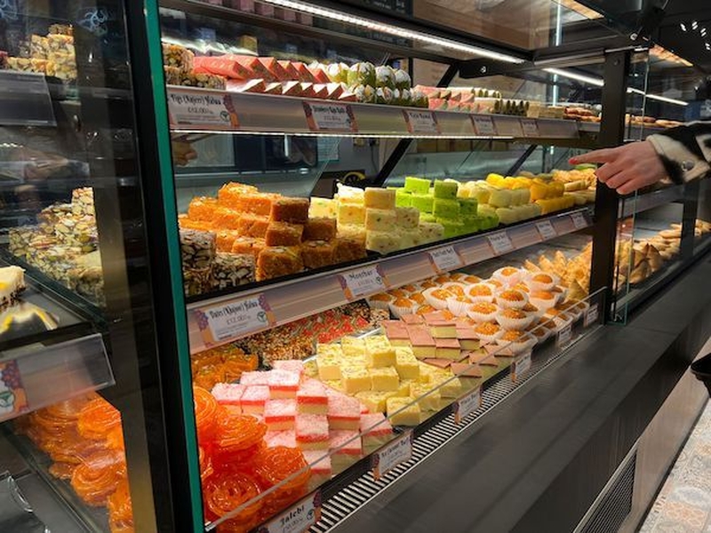 Sweet Indian Treats To Take Away From The Counter At Lilys Indian Vegetarian Deli In Ancoats