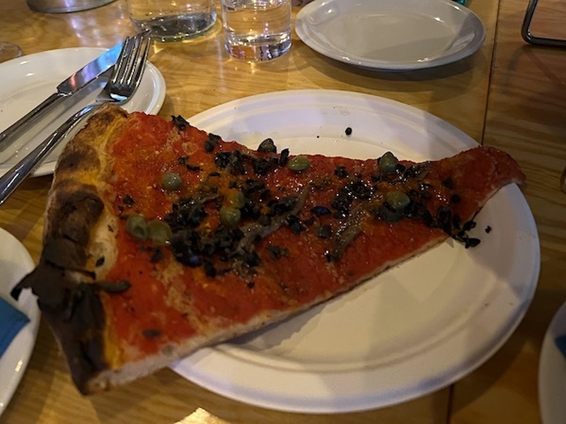 Chovy Pizza Slice At Nells New York Pizza Bar Kampus Manchester