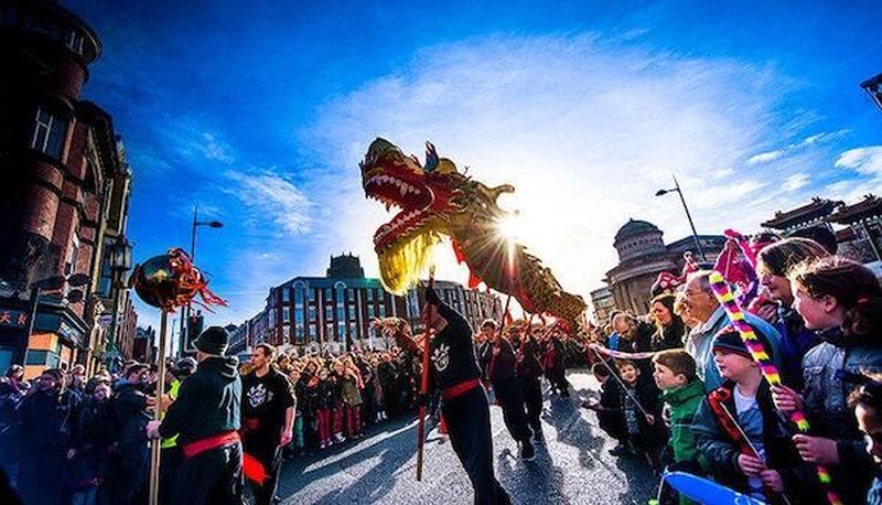 Lunar Chinese New Year Chinatown Visit Liverpool Dragon
