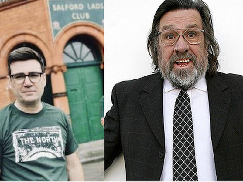 Manchester Mayor Andy Burnham And Actor Ricky Tomlinson Ahead Of A Fundraising Event At Salford Lads Club