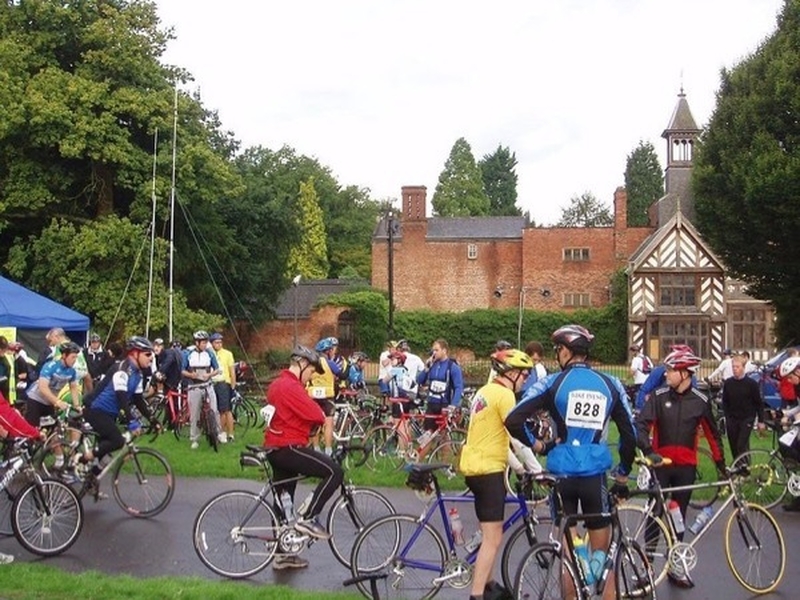 Cyclists gathering at Wythenshawe Park for the Manchester 100.jpg
