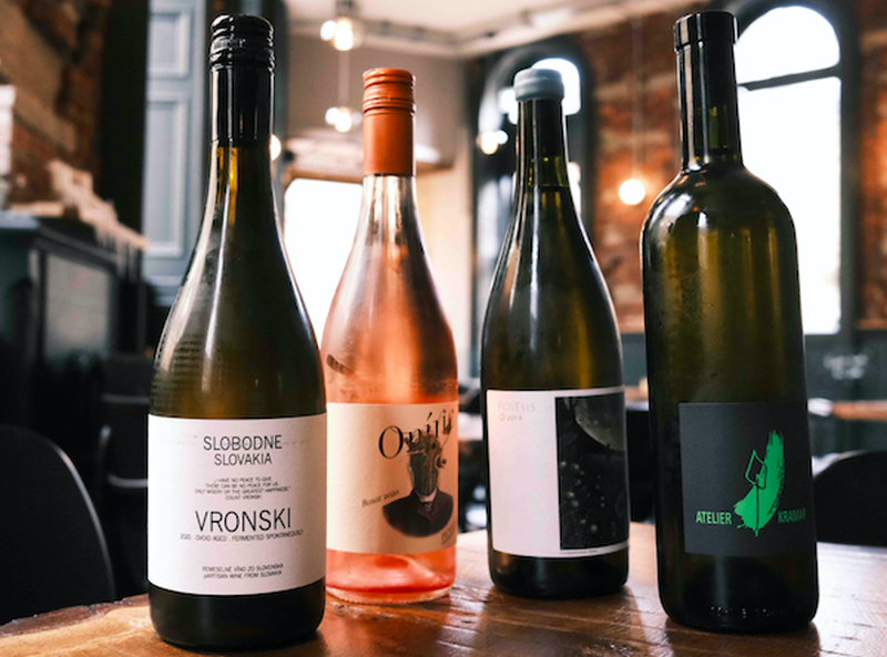 Selection Of Natural Wines At Coin Restaurant Hebden Bridge