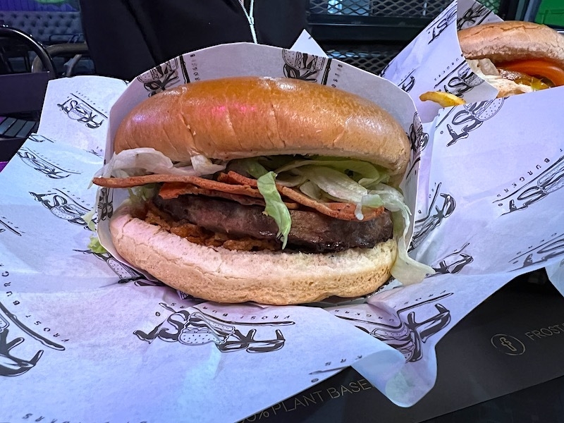 Bacon Free Burger At Frost Burgers Portland Street Manchester