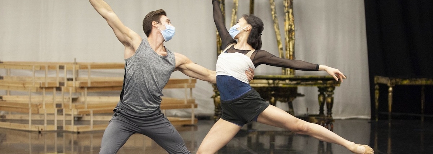 Ballet Dancers Wearing Face Masks As They Rehearse For Northern Ballets Casanova In Leeds This March