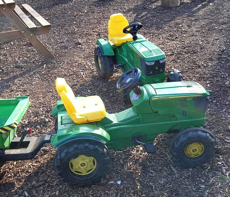 Toy Tractors Outside Htre Lambing Shed In Knutsford