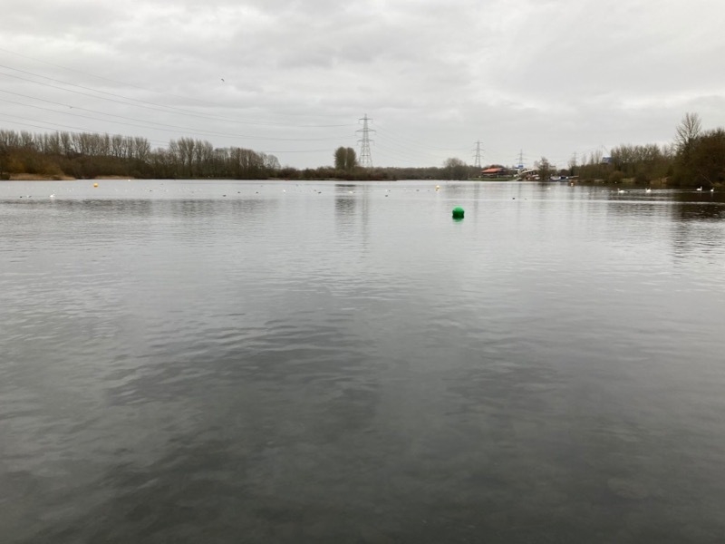 The cold, grey waters of Sale Water Park