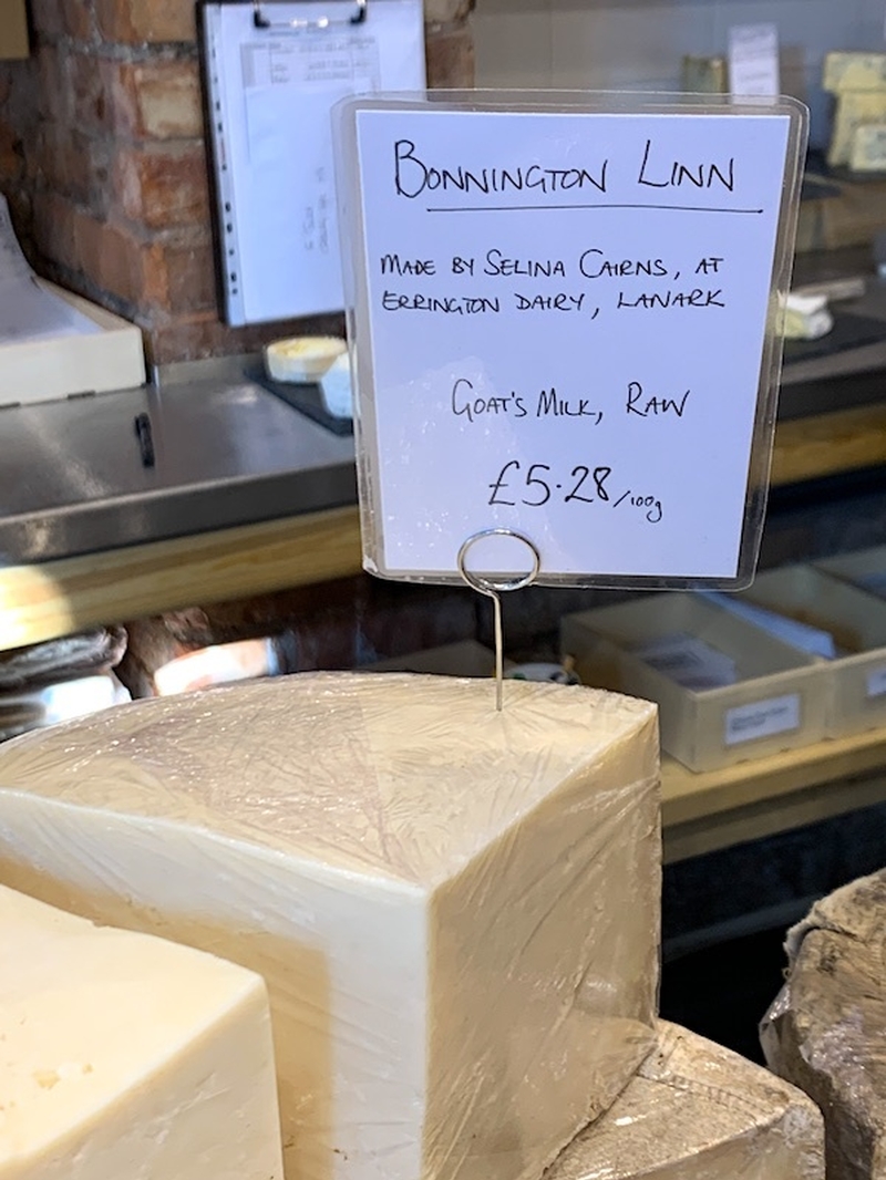 Bonnington Linn Goats Cheese From Chorlston Cheesemongers South Manchester