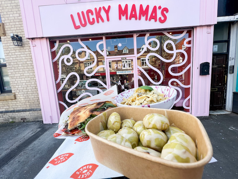 Dough Balls Focaccia And Pasta Outside Lucky Mamas In Chorlton Manchester