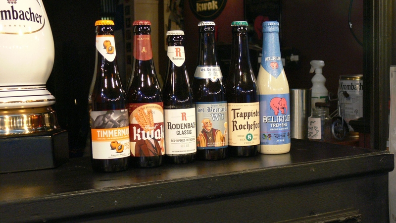 A Row Of Belgian Beers From The Belgian In Altrincham Credit Belgian Bar