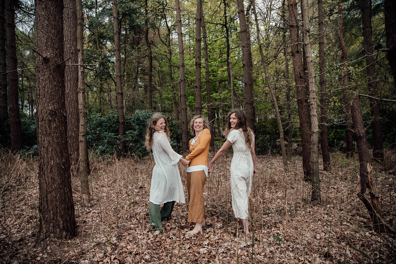 Wild Heart Yoga ladies in the woods