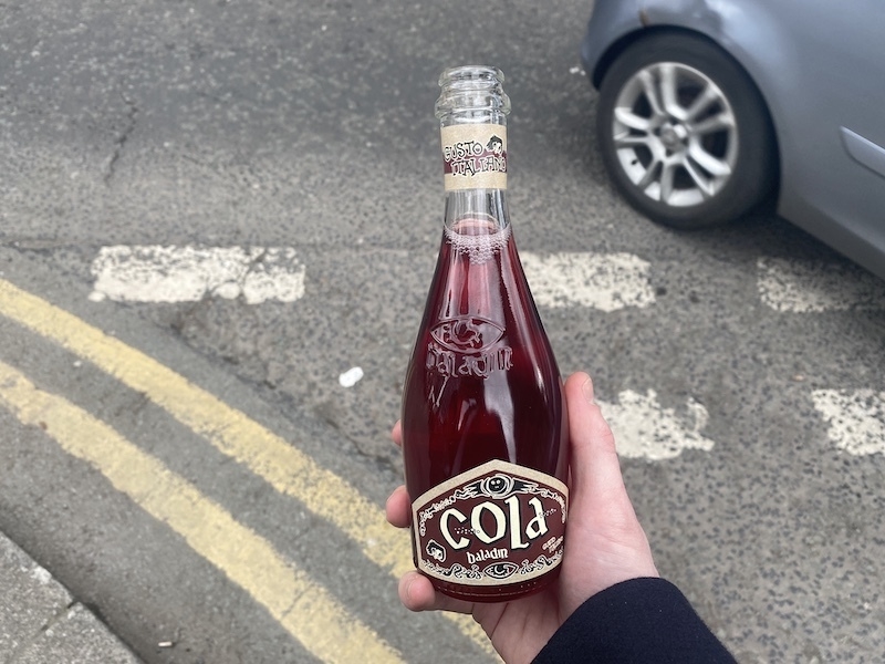 A Bottle Of Baladin Cola From The Pasta Factory In Manchester