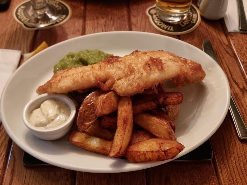 Fish And Chips At The Old Bridge Inn Ripponden
