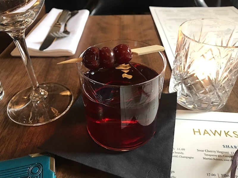 A Sour Cherry Negroni At Hawksmoor