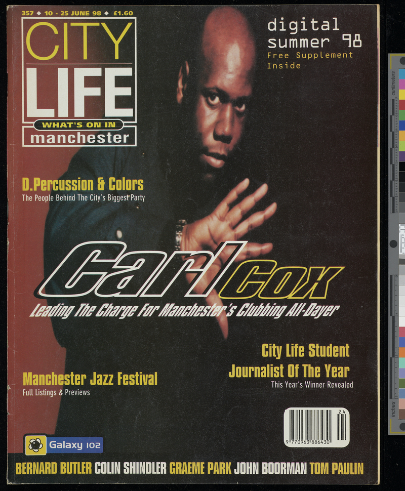 City Life Carl Cox Photographed By Hayley Slater Ling 1998 Courtesy Of The University Of Manchester
