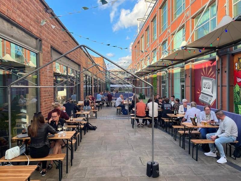 The Outside Terrace At The Mews On Deansgate Mews In Manchester