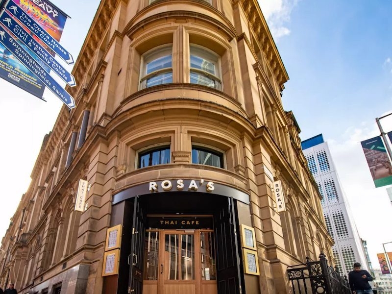 The Exterior Of Rosas Thai On Deansgate Manchester