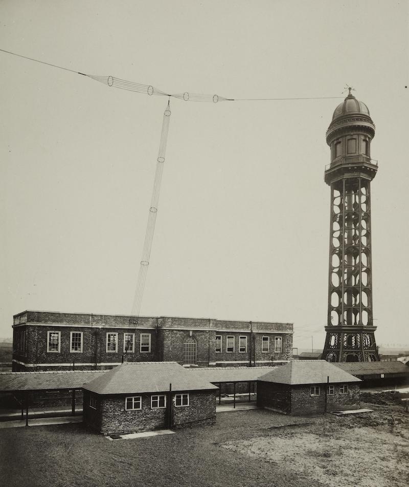 Photograph Of The 2 Zy Radio Station Aerial Affixed To The Metropolitan Vickers Research Building And Water Tower © The Board Of Trustees Of The Science Museum