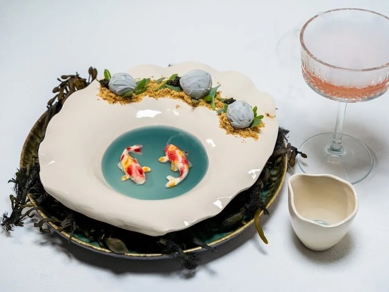 A Dish By Brazilian Chef Caroline Martins For Great British Menu With Charlotte Bishop Ceramics