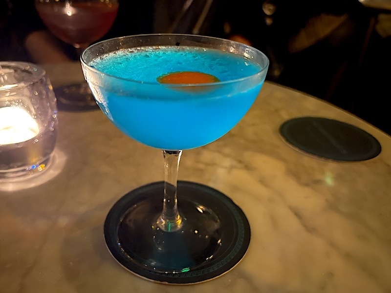 Blue Train Cocktail At Schofields Bar Manchester
