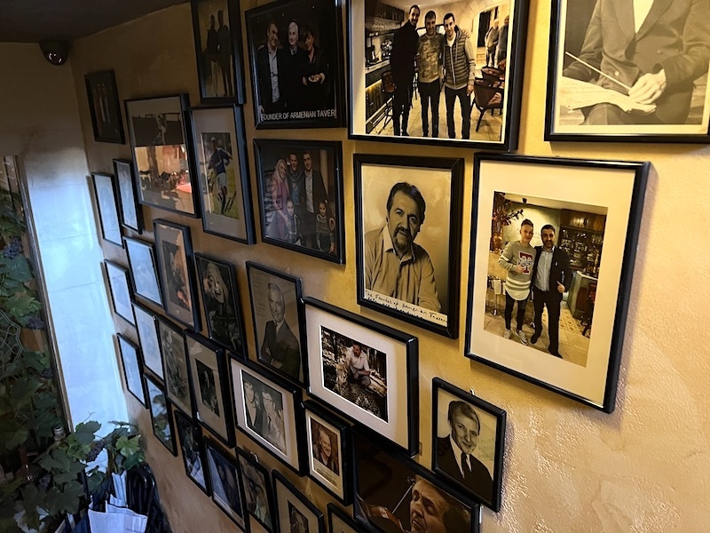 Photos Of Celebrities And Previous Owners At Armenian Taverna Albert Square Manchester
