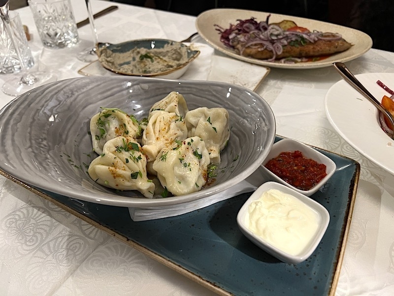 Khinkali Dumplings At Armenian Taverna Albert Square Manchester
