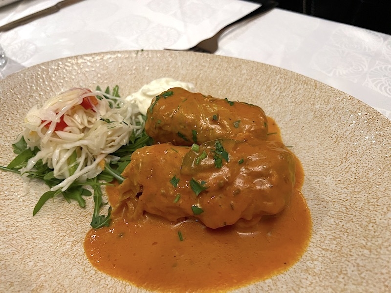 Golubtsy Stuffed Cabbage With Tomato Sauce At Armenian Taverna Albert Square Manchester