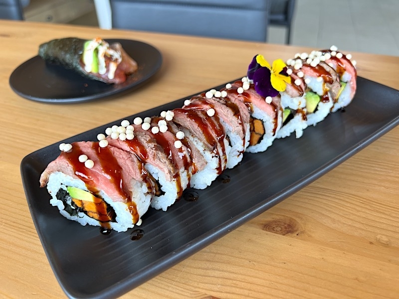 Seared Beef Sushi Roll At Codis Kitchen