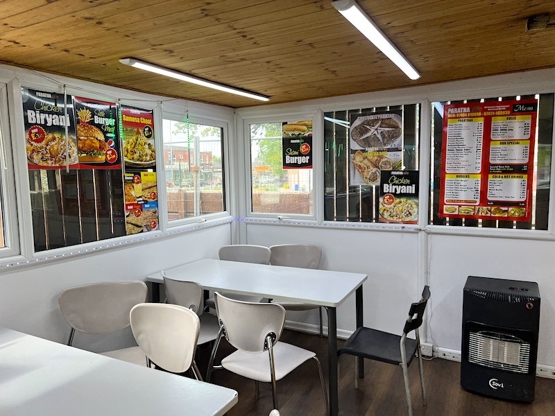 The Simple Interior Of Paratha Hut At The Back Of Waterworx Car Wash Levenshulme