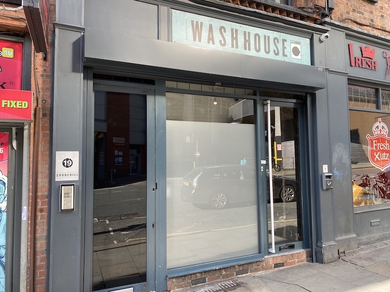 The Front Of Hidden Cocktail Bar The Washhouse In Shudehill Manchester
