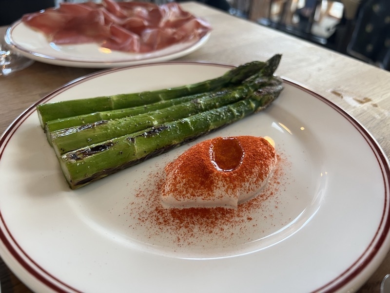 Sensational Chargrilled Asparagus And Cods Roe With Paprika At Flawd Ancoats