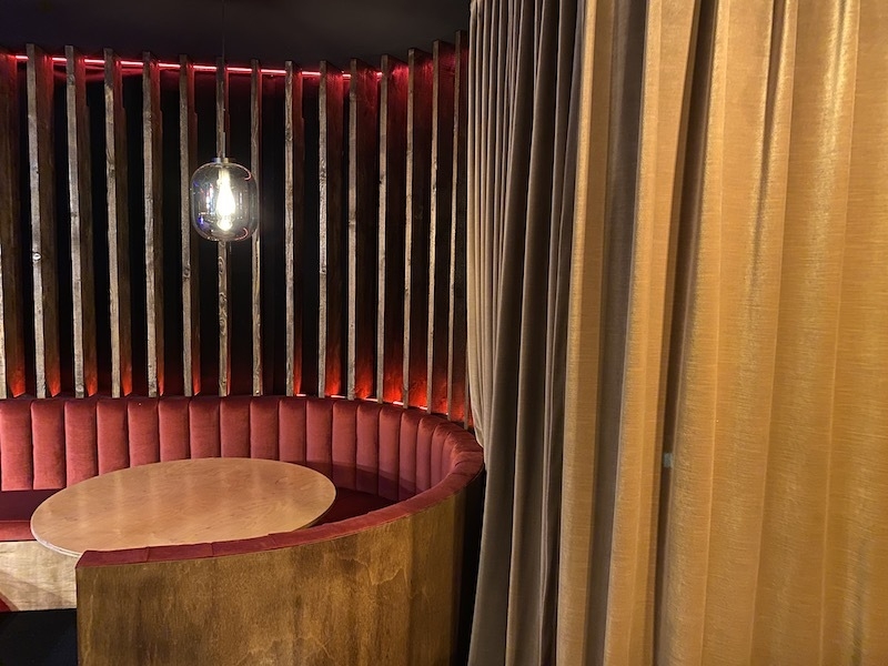 A Circular Booth In Sonata Lounge Manchester