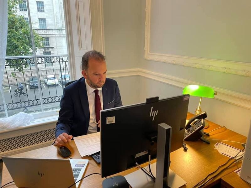 James Daly In His Westminster Office