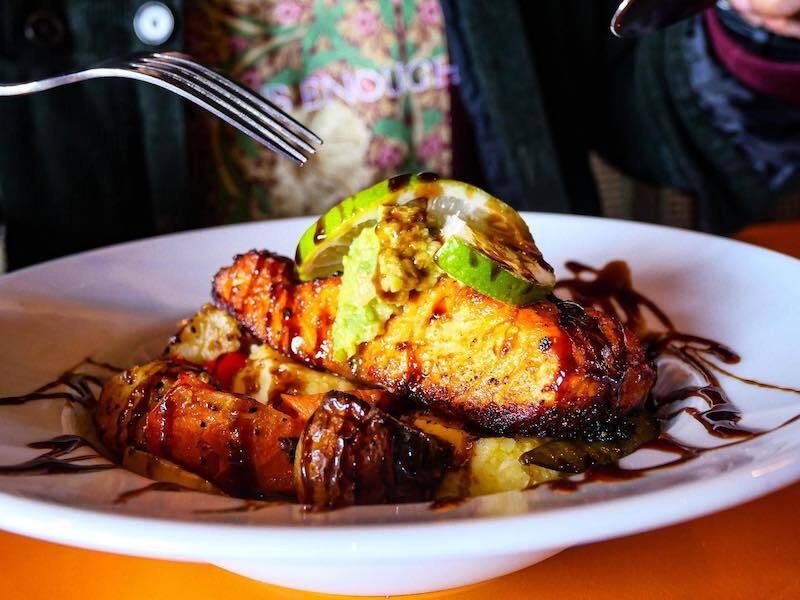 Oven Baked Salmon With Avocado At My Lahore In Manchester