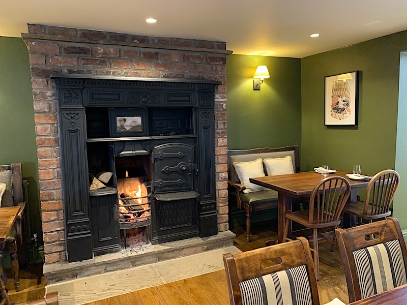 The Interior Of The Three Fishes Mitton With Coal Fire