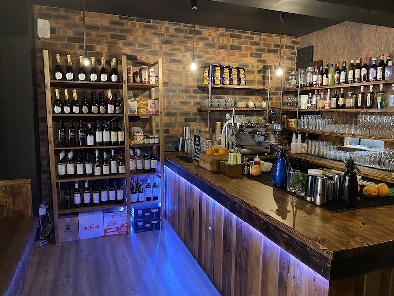 The Bar At Ortica Plantbased Italian In Urmston Manchester