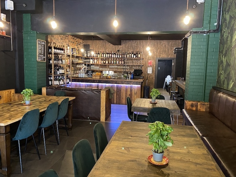 The Interior Of Ortica Plant Based Italian In Urmston Manchester