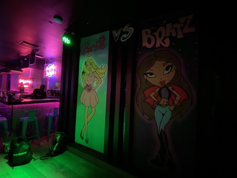 The Barbie And Bratz Wall At Bingo Balls In Printworks Manchester